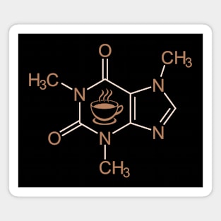 Caffeine Chemical Formula - Coffee Lovers Gift Idea Magnet